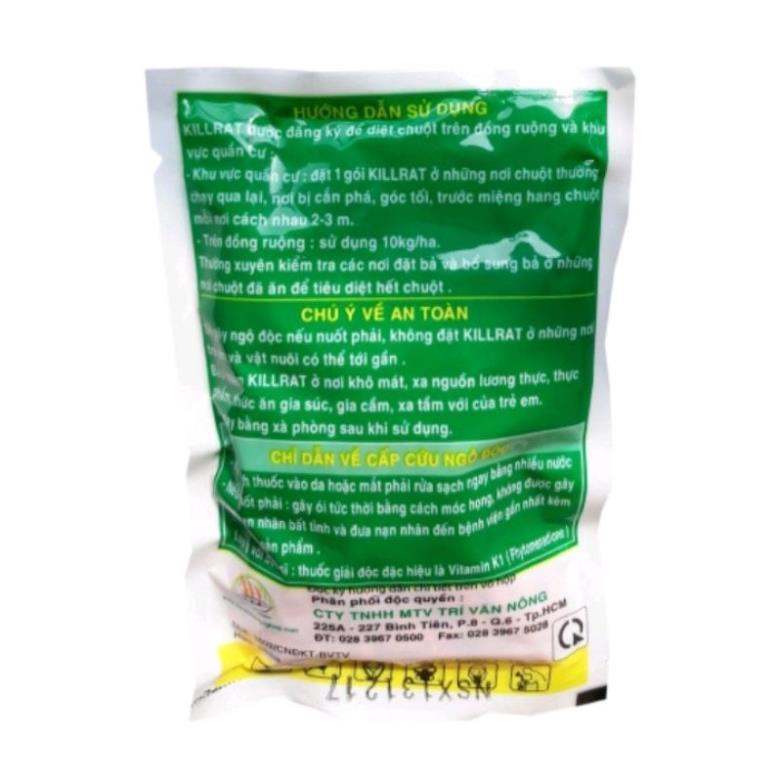 Thuốc diệt chuột Killrat thế hệ mới 0.005% gói 40gr