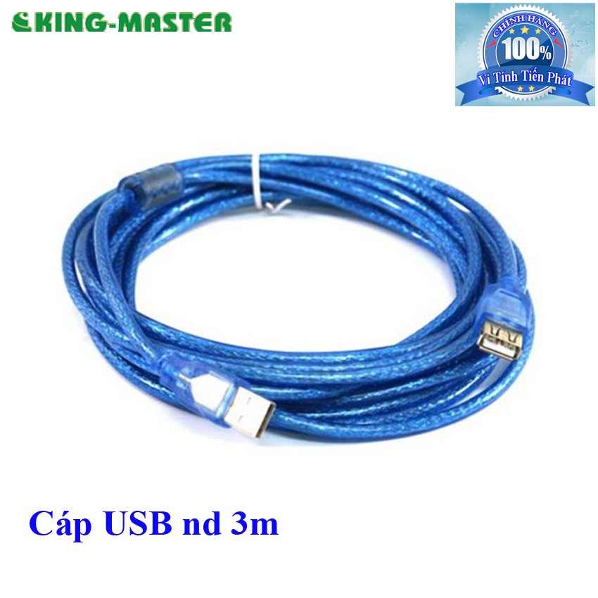 Cáp USB nối dài 3m King Master loại chống nhiễu