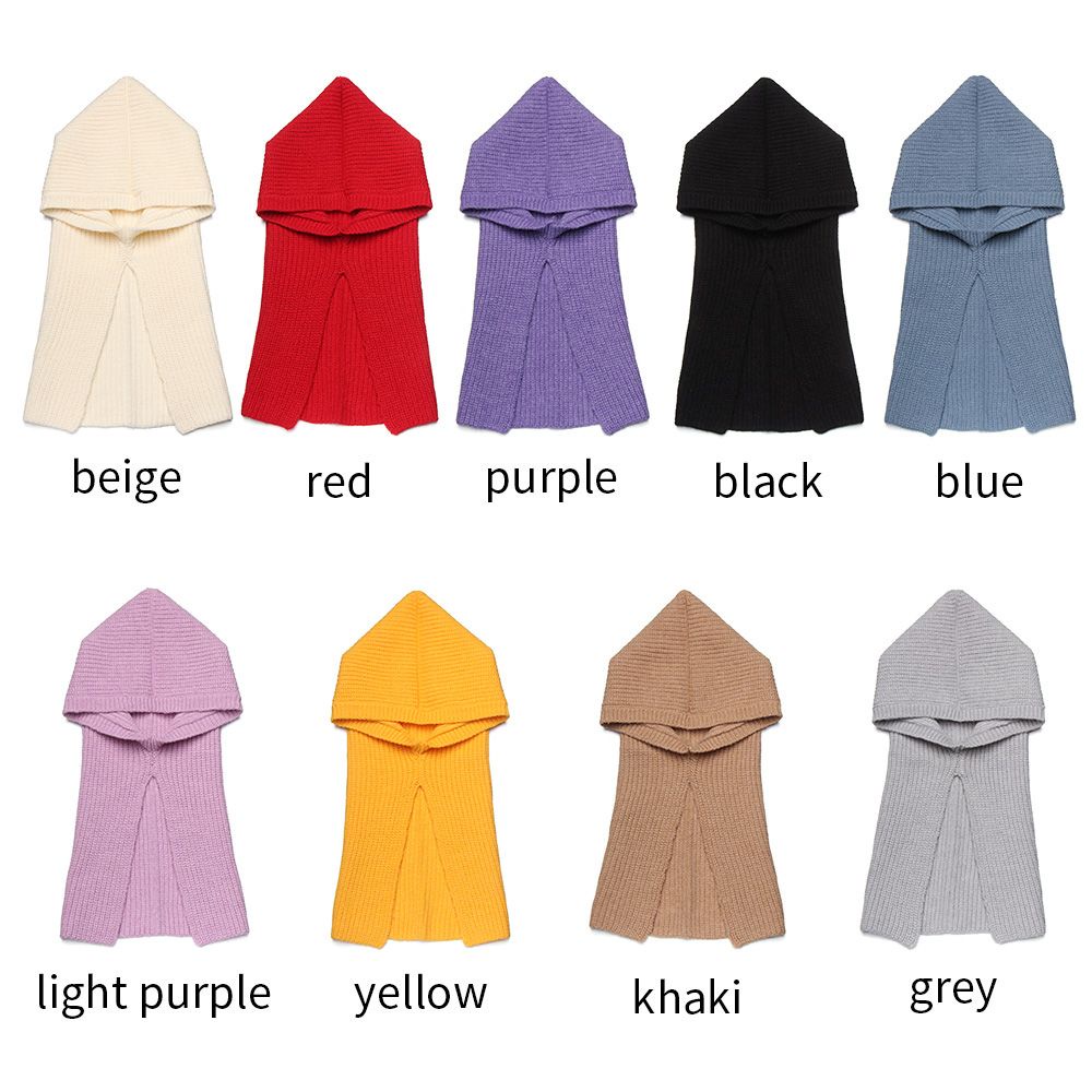 Mũ len dệt kim trùm đầu giữ ấm có thể điều chỉnh nhiều màu tùy chọn cho nữ