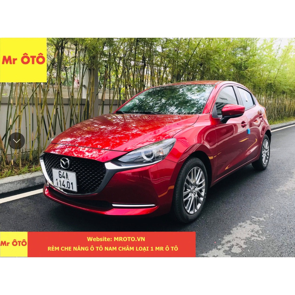 Rèm Che Nắng Nam Châm Xe Mazda 2 2021-2022 Loại 1 Mr.Ô Tô, Chuẩn From, Dày Dặn, Bảo Hành 24 Tháng