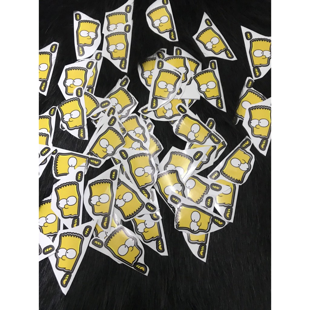 TEM DÁN HÌNH CẬU BÉ VÀNG NÚP SIMPSON DÁN TRANG TRÍ XE MÁY, LAPTOP, ĐIỆN THOẠI ĐỦ THỨ CHỖ