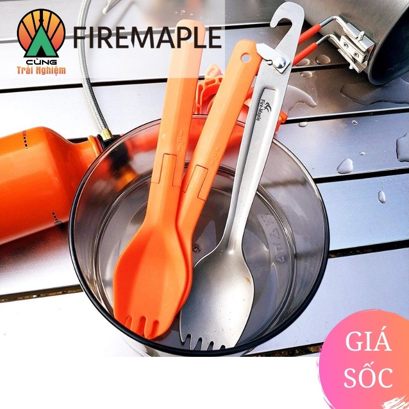 [CHÍNH HÃNG] Thìa Đa Năng 3 Trong 1 Titan Woodpecker Fire Maple FMP-Spork01 Chuyên Dụng Cho Du Lịch, Dã Ngoại Cắm Trại