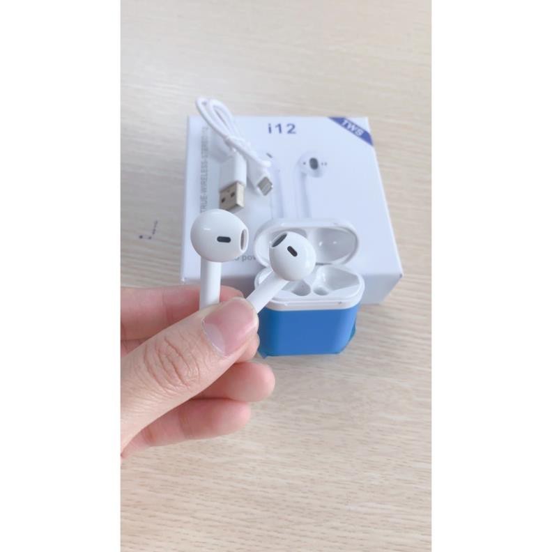Tai Nghe i12 TWS Không Dây bluetooth, Cảm ứng nhạy, Bảo hành 1 đổi 1