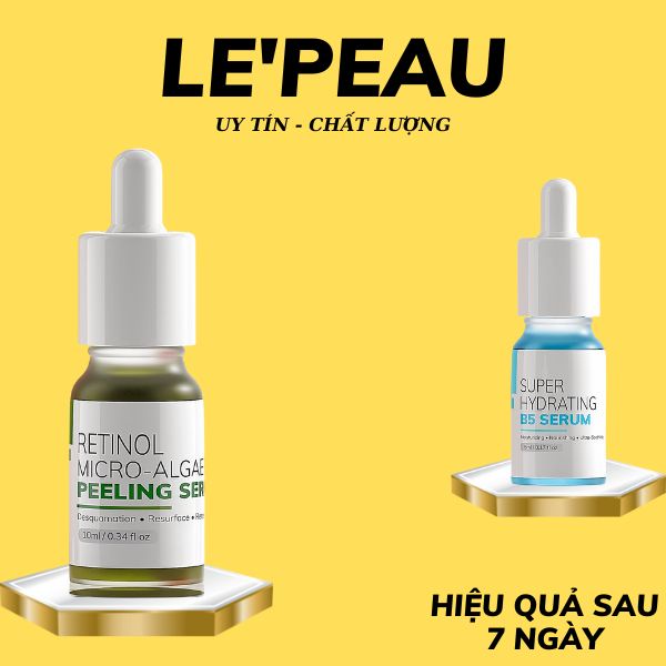 Peel vi tảo, peel da retinol tại nhà, thay da sinh học - LE'PEAU 10ml tặng serum B5 chính hãng