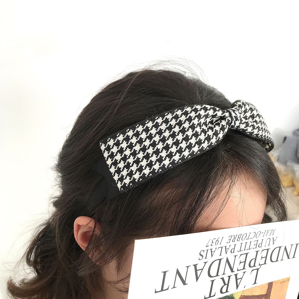 Băng đô rửa mặt/Dây buộc tóc hình nơ phong cách Hàn Quốc cổ điển sang trọng cho nữ tùy chọn