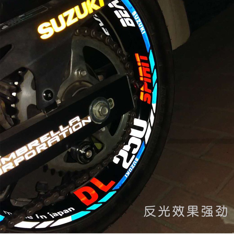 Miếng Dán Trang Trí Bánh Xe Mô Tô Suzuki Gsx 250 R