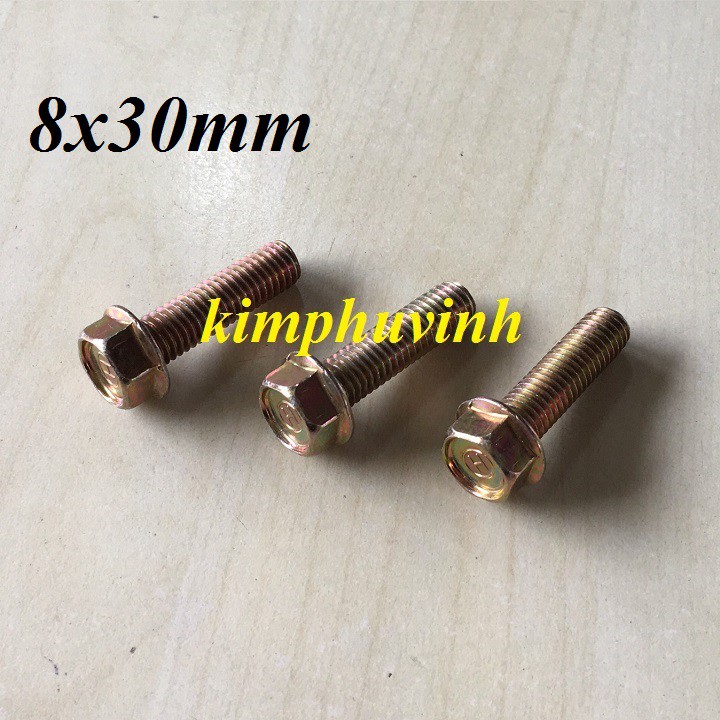 50 CON - M8x30mm BULONG LIỀN LÔNG ĐỀN - BULON LÔNG ĐỀN 8 li