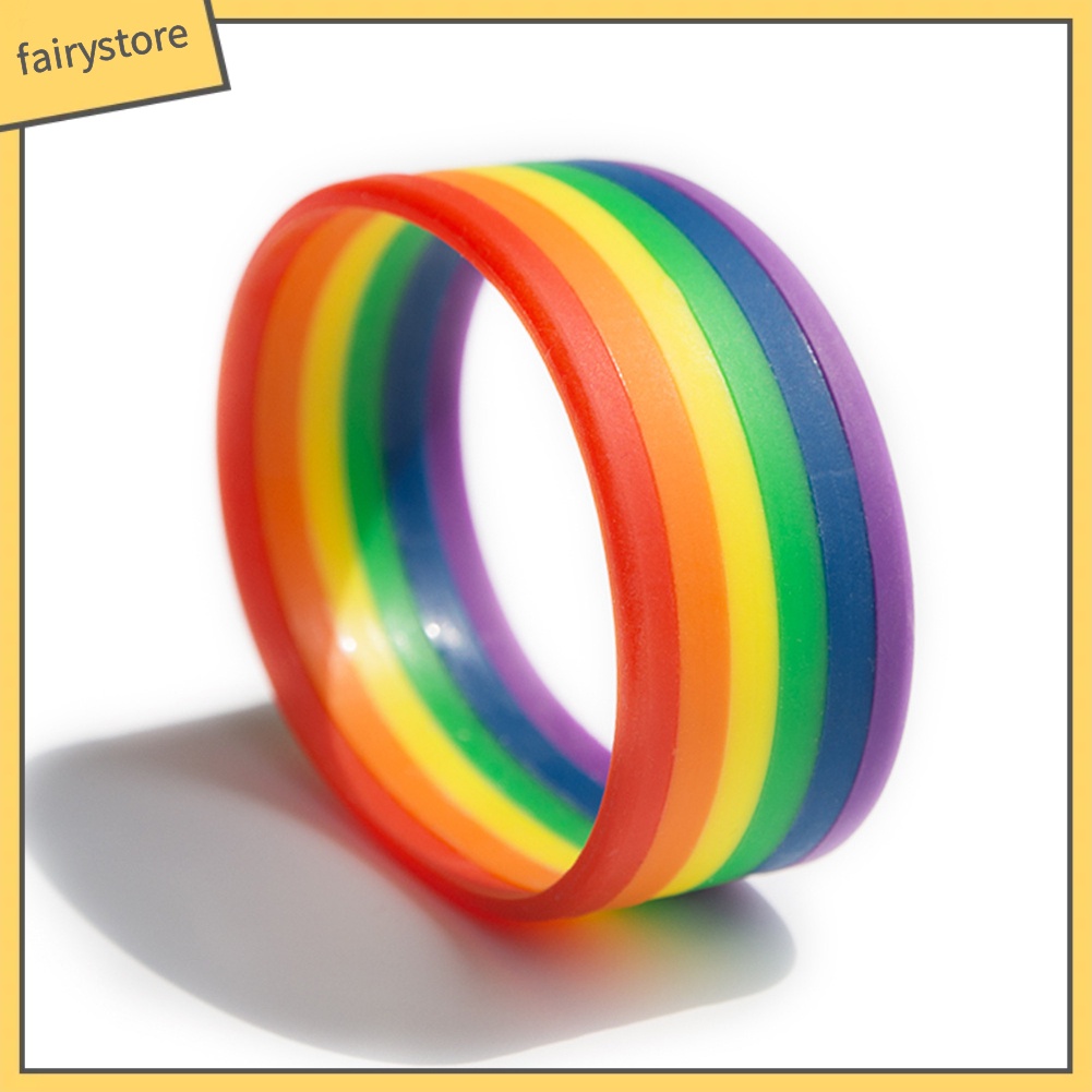 Vòng Tay Fmen 's Rainbow Band Silicone Cho Nam Và Nữ
