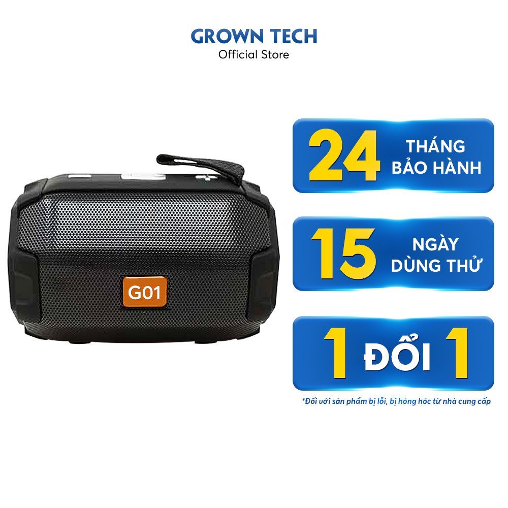 Loa bluetooth mini nghe nhạc kiêm đèn pin GrownTech E92 có đèn công suất lớn vỏ nhôm âm thanh chuẩn 2022