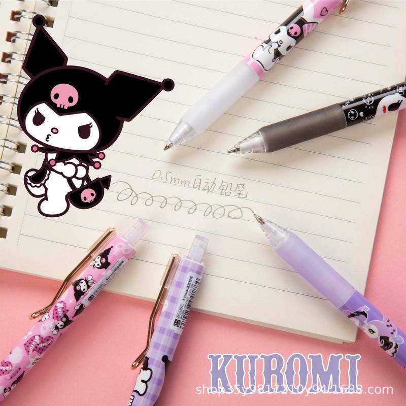 Bút Chì Bấm Ngòi 0.5mm Họa Tiết Sanrio Kuromi Cho Học Sinh