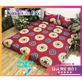 5 món chăn ga vỏ gối trống đồng đỏ may mắn - đủ kích thước