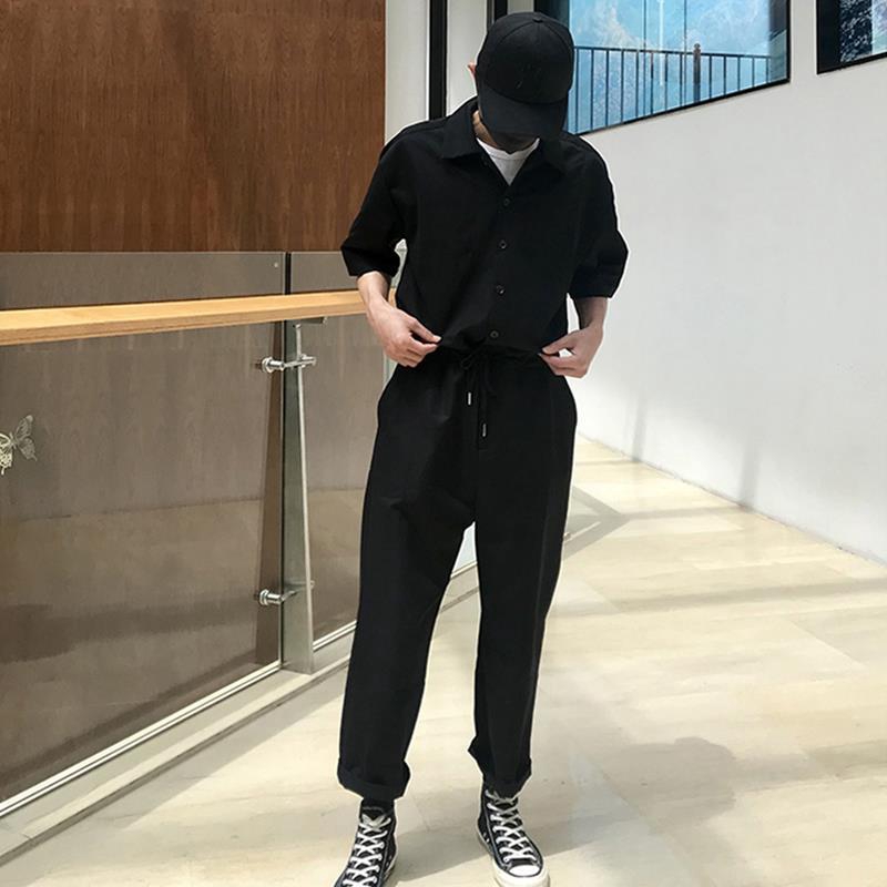 Quần Yếm Jean Dáng Rộng Phong Cách Nhật Bản 3 Màu Sắc Đa Dạng Cho Nam | BigBuy360 - bigbuy360.vn