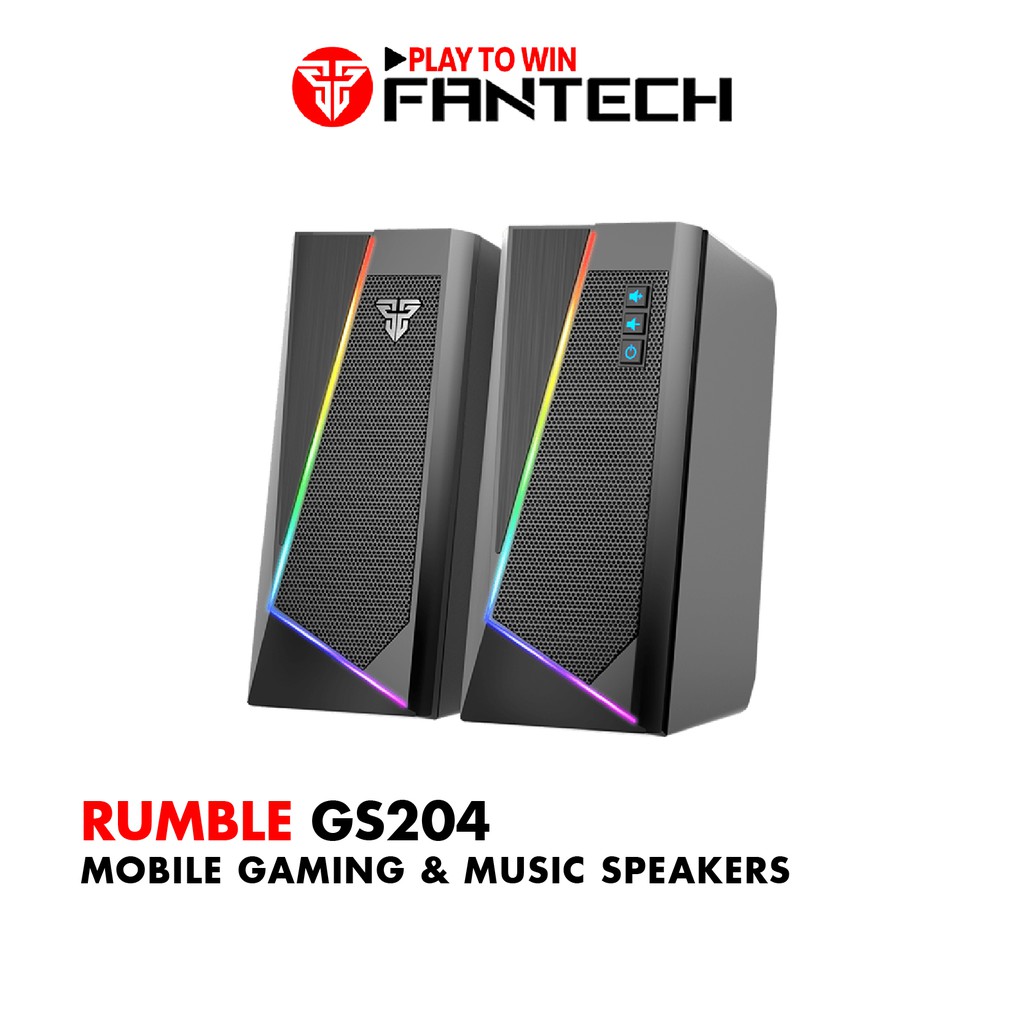 Loa Vi TÍnh Gaming Fantech GS204 RUMBLE LED RGB 7 Chế Độ Hỗ Trợ Kết Nối Bluetooth 5.0 Và AUX 3.5mm - Hàng Chính Hãng