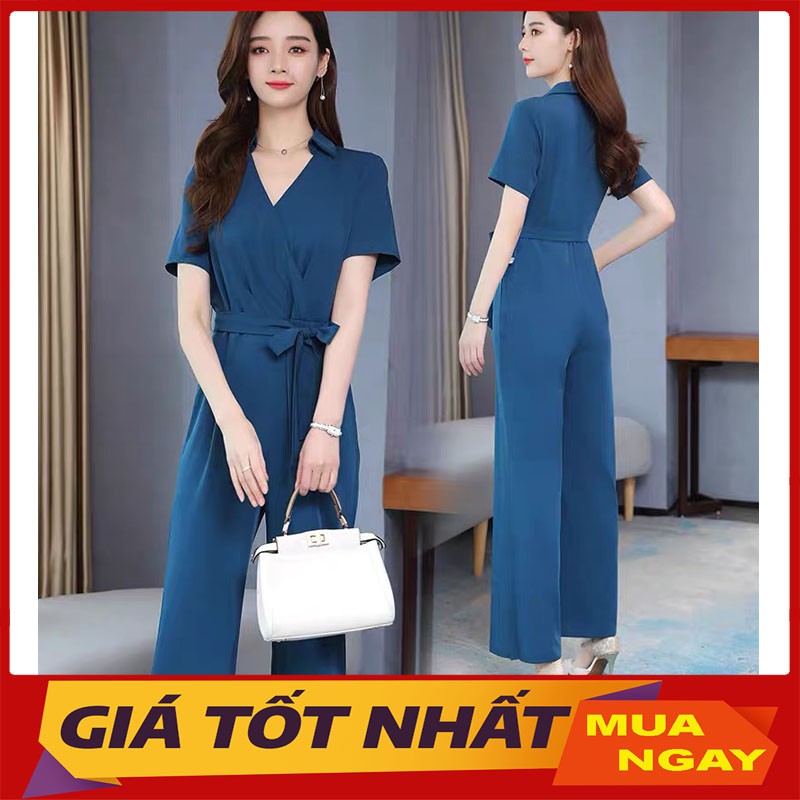 Jumpsuit Nữ Dài Ống Suông Tôn Dáng, Jumsuit Thiết Kế Cao Cấp JS06