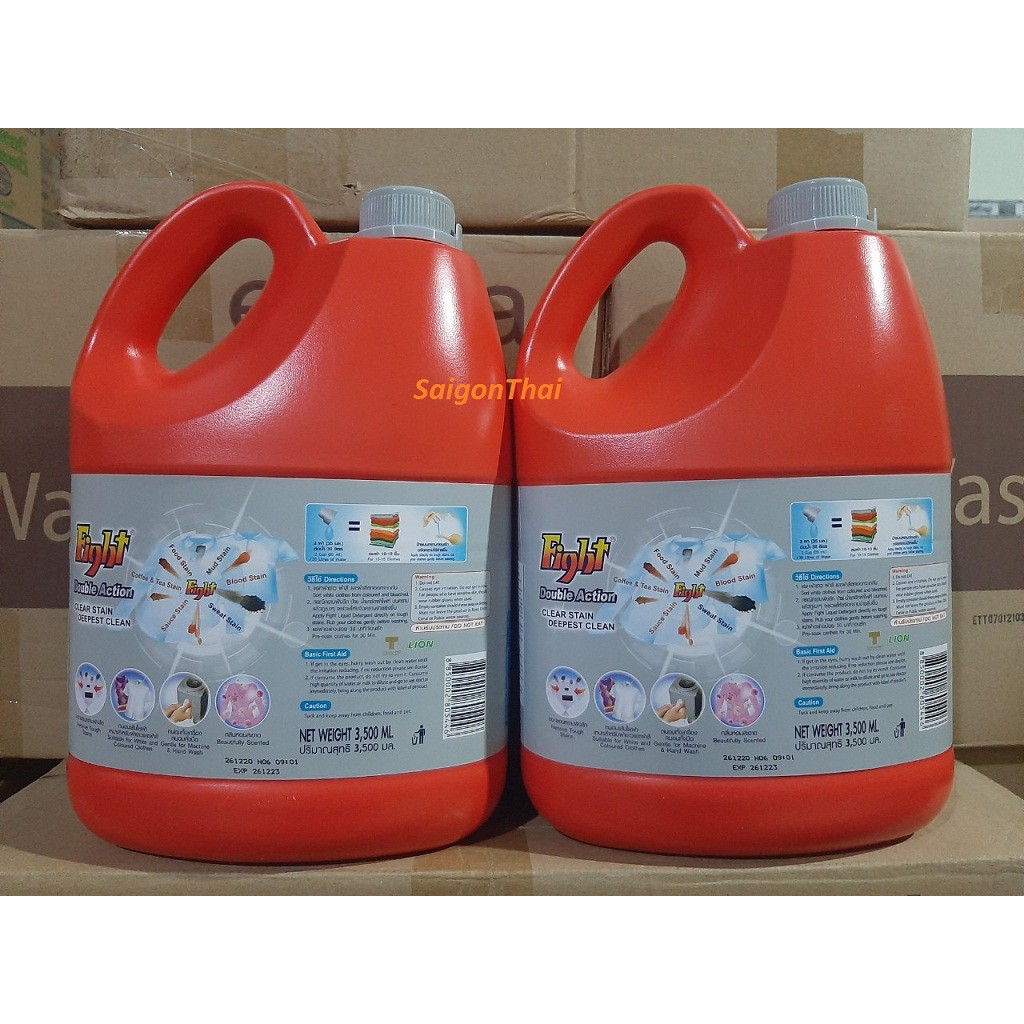 Nước giặt Fight 4in1 Thái Lan 3000ml Nắp Xám