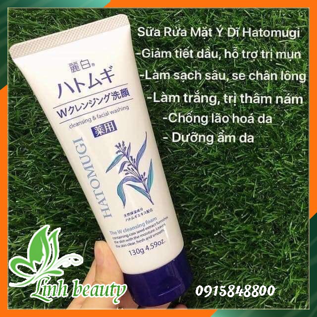 Sữa rửa mặt ý dĩ Hatomugi Naturie Nhật Bản 130g