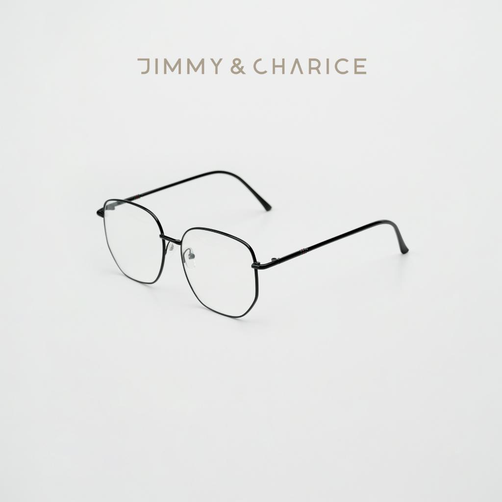 Gọng kính cận nữ mắt đa giác kim loại/ nhựa Jimmy & Charice Mina kc306