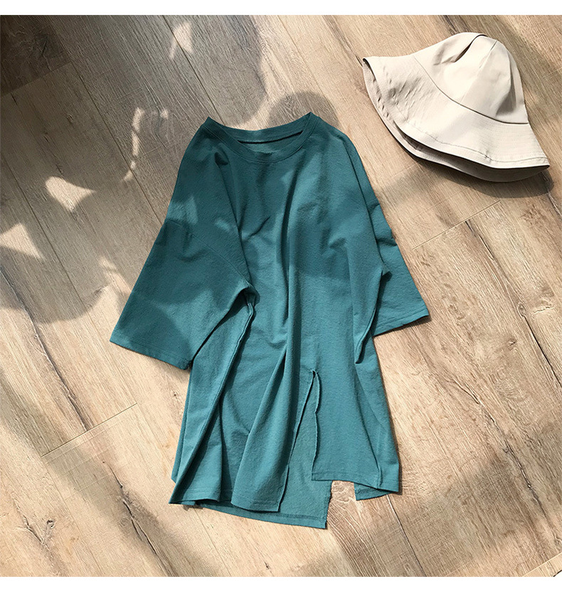 NRVP 2021 summer new short-sleeved T-shirt women's loose mid-length student top tees