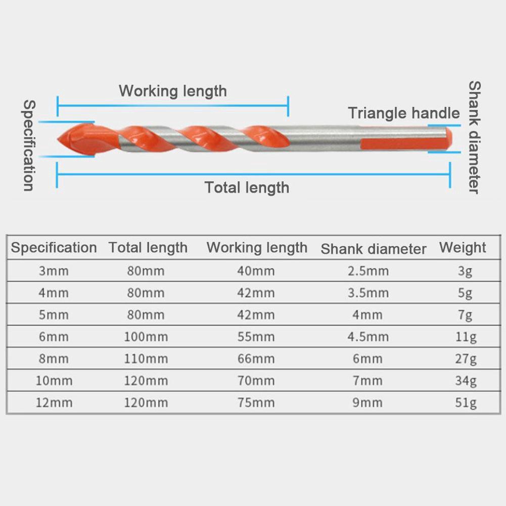 Multifunction Ceramic Tile Glass Drill Bits Alloy For Chucks Drill Tool Ele M4Z1