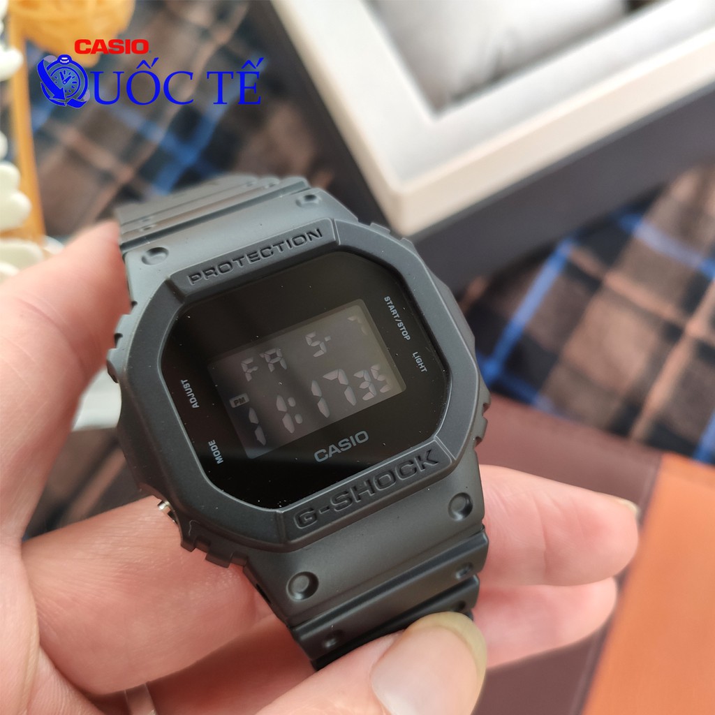 Đồng hồ nam Casio Đồng hồ CASIO G-SHOCK DW-5600BBMA-1GDR mặt đen cá tính chống nước 3ATM MTP-STORE
