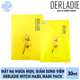 Mặt nạ ngừa mụn, giảm sưng viêm derladie witch hazel mask pack 30ml