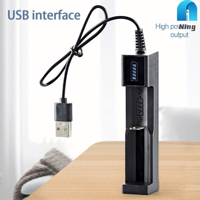 Bộ Sạc Pin Lithium 18650 Thông Minh Có Cổng Usb Kèm Đèn Báo