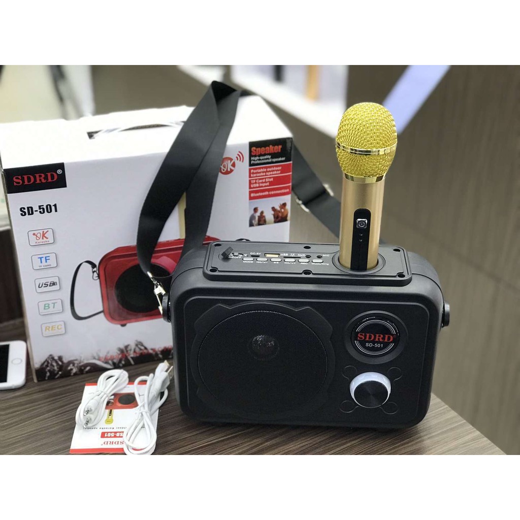 [ Siêu rẻ ] Loa Bluetooth Karaoke SDRD SD-501