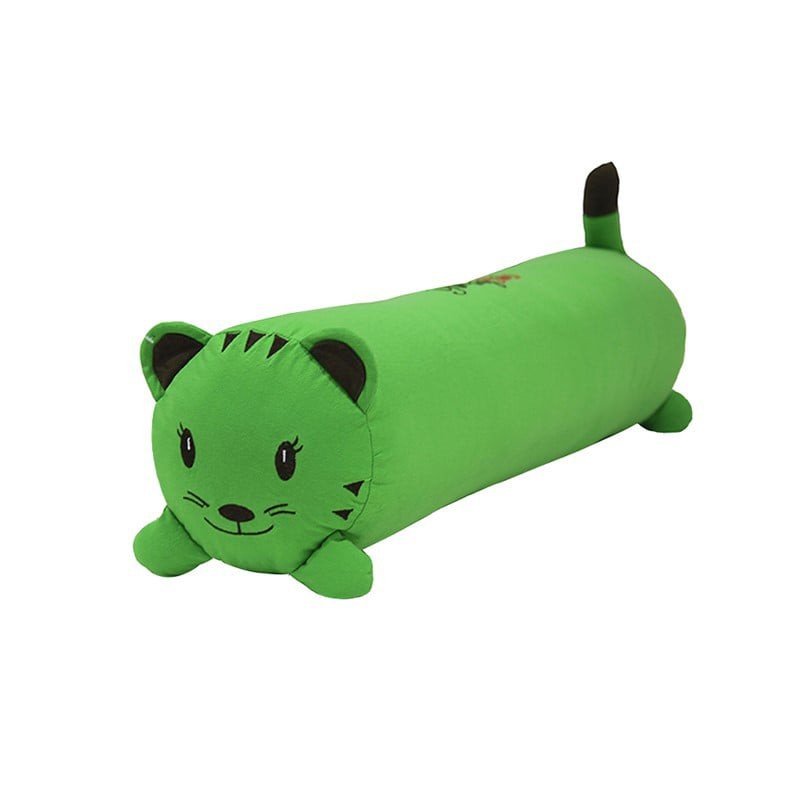 Gối ôm thêu mặt thú, thú nhồi bông cao cấp Hometex 65x18 cm