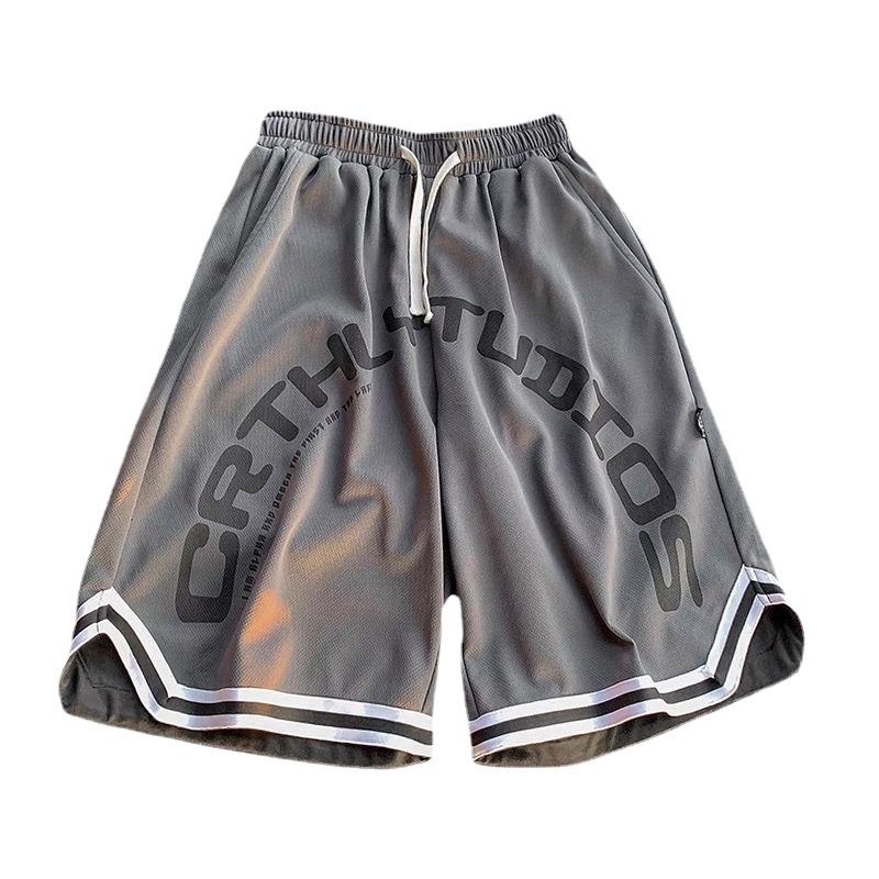 Quần Short Thể Thao Ống Rộng In Chữ Thời Trang Hàn Quốc Cho Nam size M-2XL