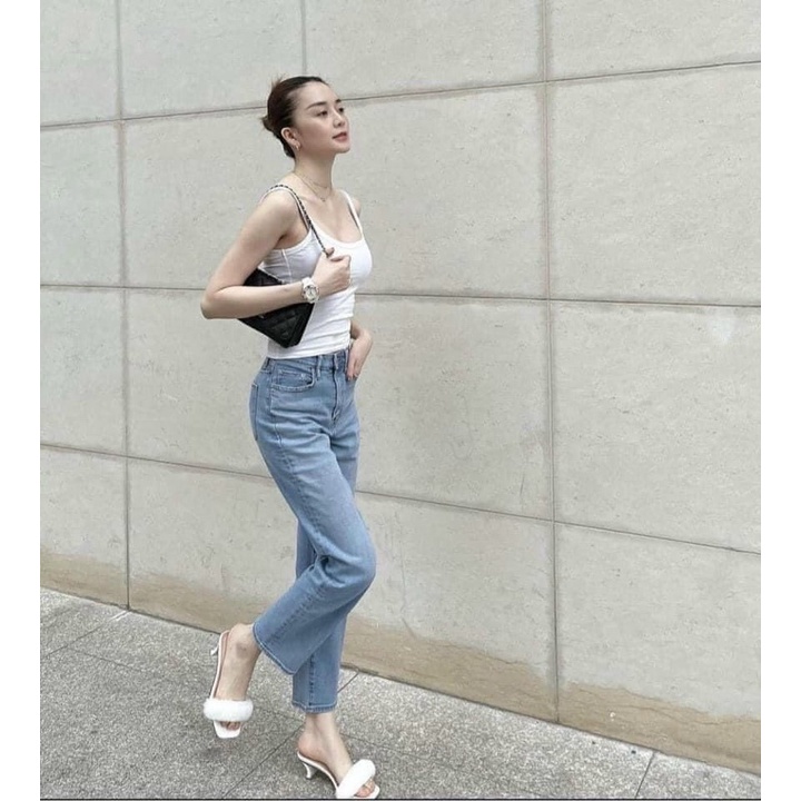 Quần jeaan suông ZR xanh mài