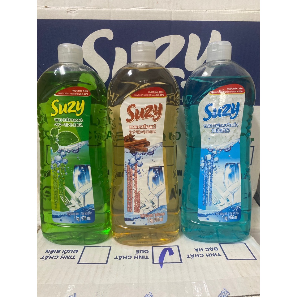  [CHÍNH HÃNG] Nước Rửa Chén Bát SUZY 1 Lít - Thành phần HỮU CƠ, chất lượng NHẬT BẢN
