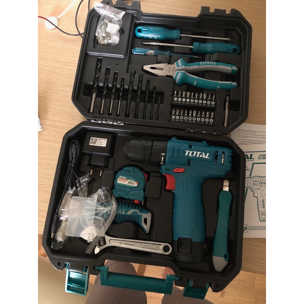 Bộ 81 món máy khoan dùng pin 12v total THKTHP10812