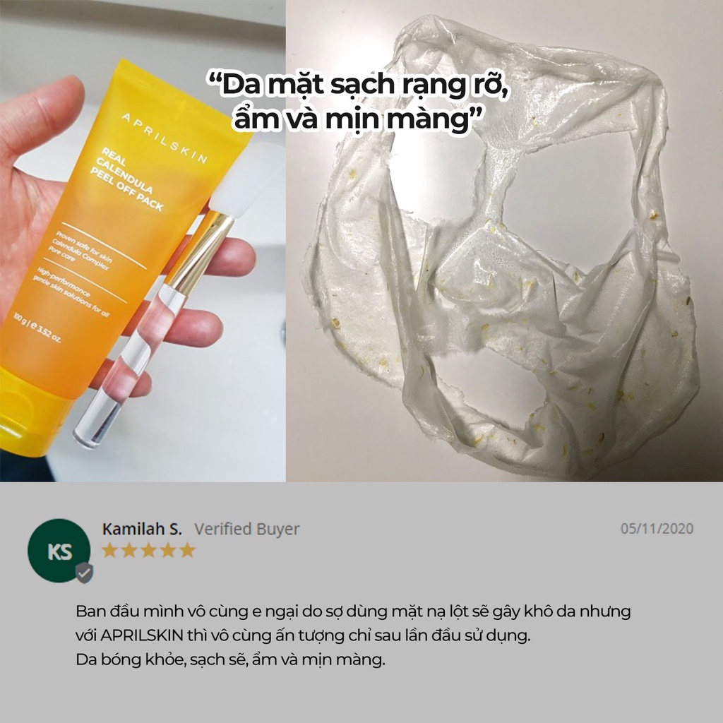 Mặt Nạ Lột Tẩy Tế Bào Chết APRILSKIN Real Calendula Peel Off Pack 100g