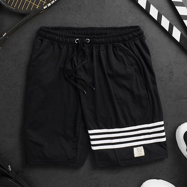 Quần Short Đùi Nam Chất Cotton Cực Thoáng Mát,Quần Short Nam 4 sọc Kiểu Dáng Trẻ Trung Phong Cách Du Lịch Hè