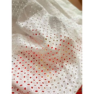 vải thô boi thêu hoa đục lỗ