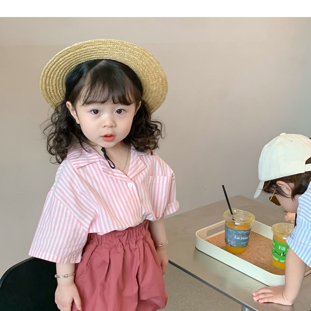 [Babycat] Hàng Có Sẵn Quần Short Hai Mảnh Áo Tay Ngắn Phong Cách Nhật Bản Hàn Quốc Thời Trang Dành Cho Bé Trai Bé Gái