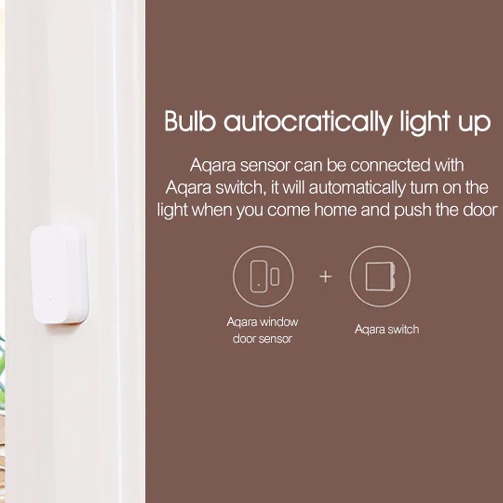 □Cảm biến cửa ra vào và sổ thông minh Xiaomi aqara có chức năng Zigbee điều khiển qua ứng dụng Mi home