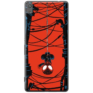 Ốp lưng Sony XA Ultra, XA1 Ultra, XA2 Ultra in hình Người nhện treo ngược