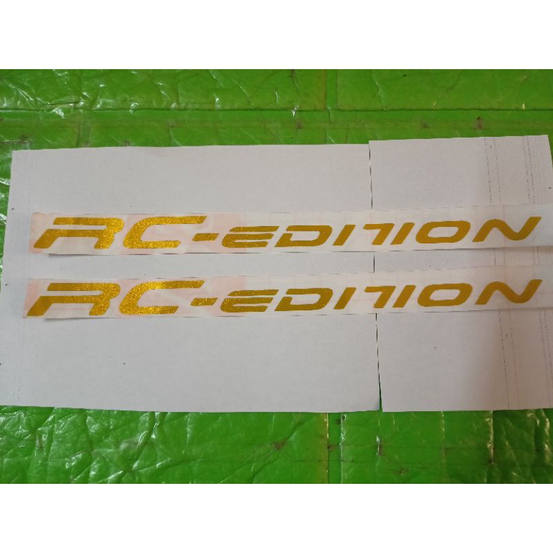 Bộ tem dán phuộc RC Edition màu crôm vàng new