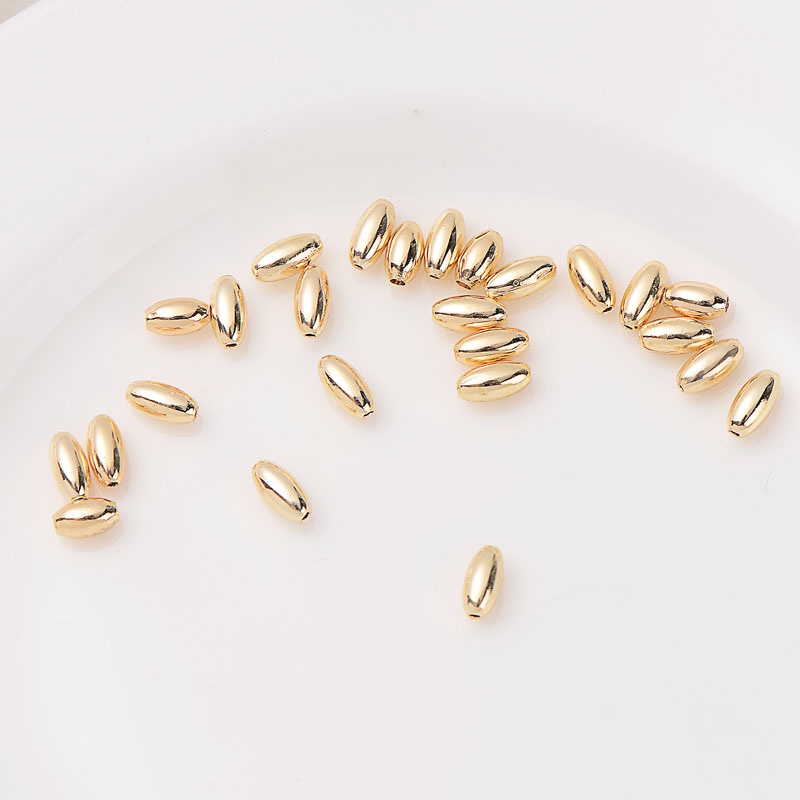 Bộ 10 Hạt Đồng 14K Dùng Làm Vòng Tay/Dây Chuyền diy