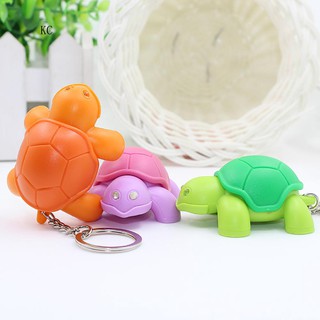 Móc khóa hình rùa có đèn LED sáng tạo