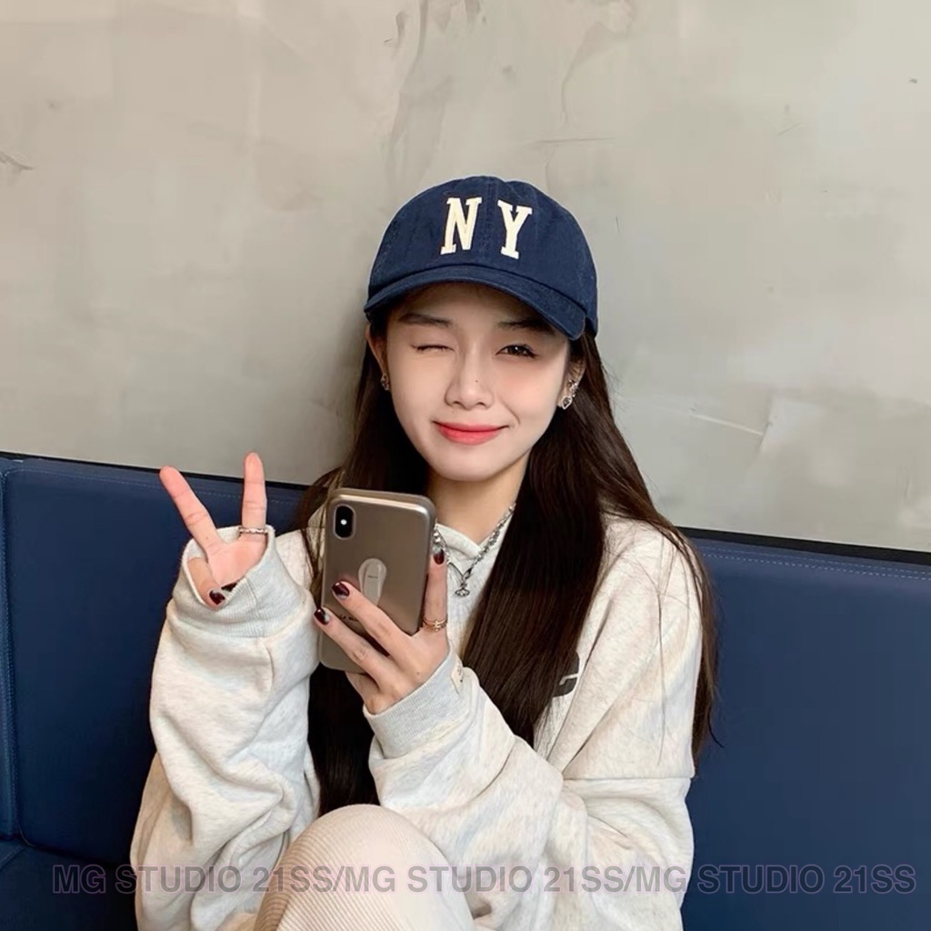 Mũ lưỡi trai MG STUDIO thêu họa tiết chữ NY phong cách Hàn Quốc mới dễ phối đồ dành cho nam nữ