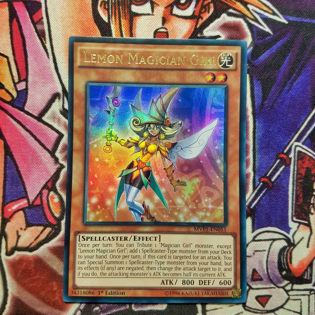 Thẻ bài Yugioh chính hãng | Lemon Magician Girl | MVP1 Ultra rare.