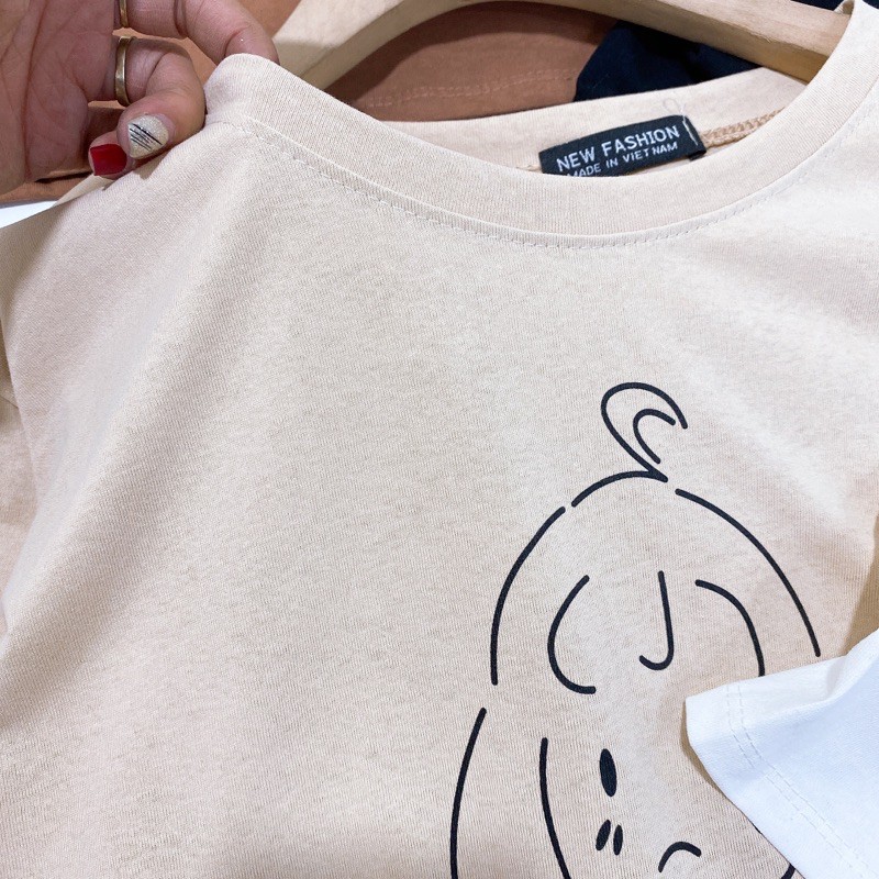 Áo phông croptop dáng rộng in hình cô gái, Áo phông form rộng dáng ngắn AT1997 - NhiNhi Shop | BigBuy360 - bigbuy360.vn