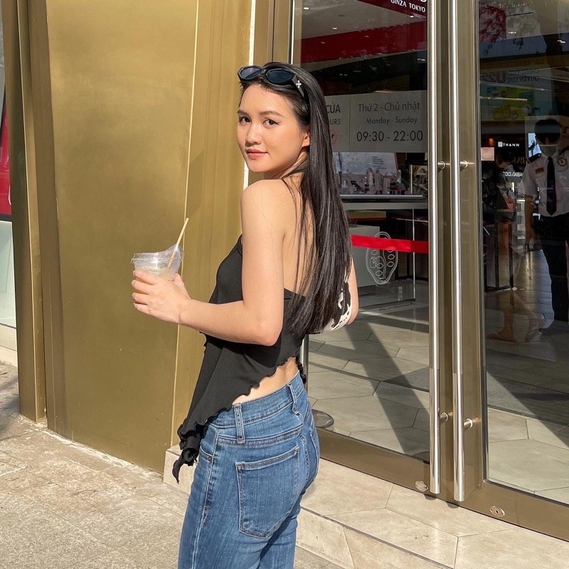 Áo ống cột dây nữ xẻ tà | BigBuy360 - bigbuy360.vn