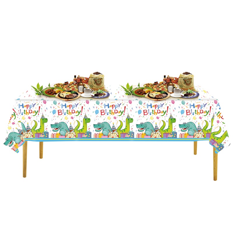 Khăn Trải Bàn In Hình Khủng Long Dùng 1 Lần Trang Trí Tiệc Sinh Nhật