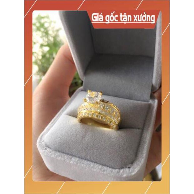 FREE SHIP 💥💥XẢ KHO GIÁ GỐC NHẪN NỮ ĐÁ CAO CAO CẤP xi vàng 24k