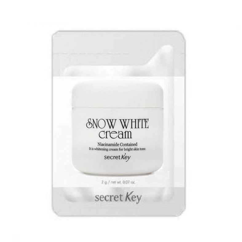 Kem Dưỡng da mặt Secret Key Snow White dạng gói và hũ hỗ trợ làm sáng da Snow White Cream NPP Shoptido