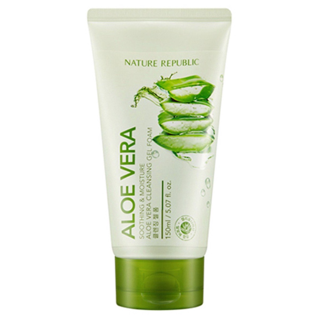 SỮA RỬA MẶT NATURE REPUBLIC SOOTHING & MOISTURE ALOE VERA FOAM CLEANSER 150ML