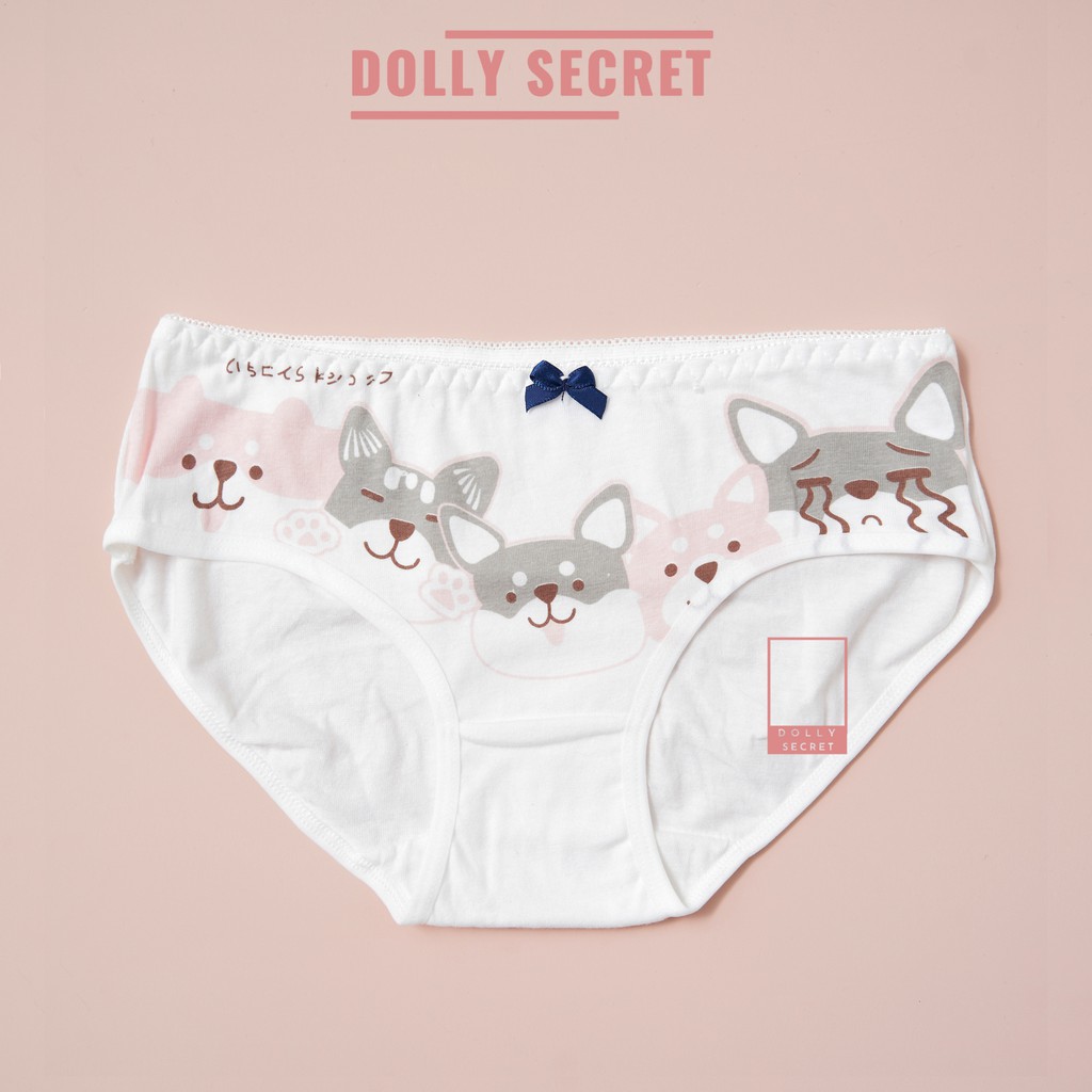 Hộp 5 quần lót cotton 100 đáng yêu học sinh chống hằn lộ viền co giãn bốn chiều cho nữ VANI DOLLY SECRET QL032